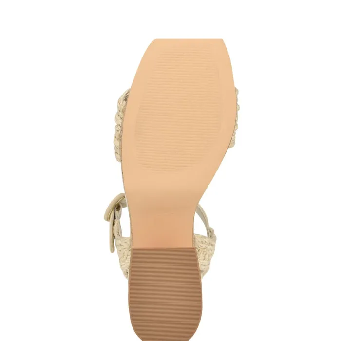 Comiele Platform Sandals Chic Cream Raffia Women Nine West High Heels Comiele Platform Sandals Chic Cream Raffia Women Nine West High Heels