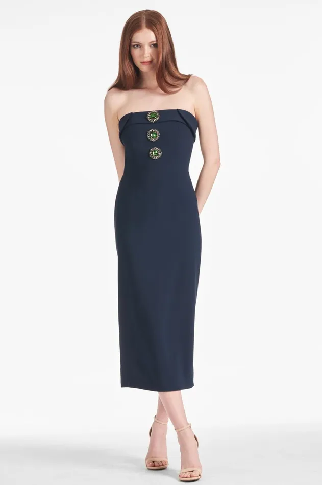 Constance Dress 8211 Dark Midnight Women Sachin and Babi Strapless