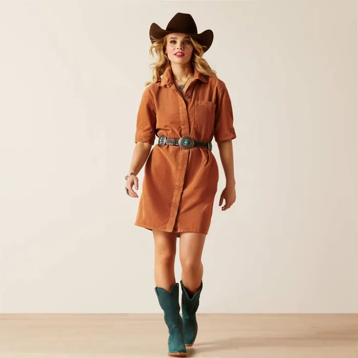 Corduroy Dress Khakicamel Women Ariat Dresses and Skirts Corduroy Dress Khakicamel Women Ariat Dresses and Skirts