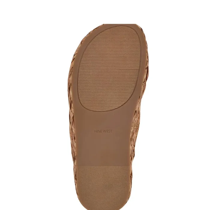 Corel Flatform Sandals Brown Women Nine West Flats