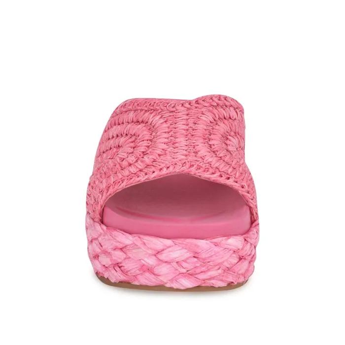 Corel Flatform Sandals Pink Women Nine West Flats