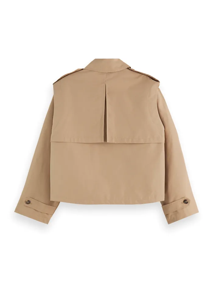 Cotton Blend Short Trenchcoat Desert Sand Women Scotch and Soda Jackets and Coats Cotton Blend Short Trenchcoat Desert Sand Women Scotch and Soda Jackets and Coats