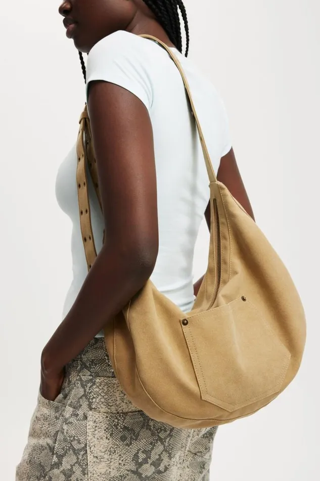 Cotton On BagsandBagCharms Bowie Crescent Cross Body Bag Sandstone Micro 8211 Women