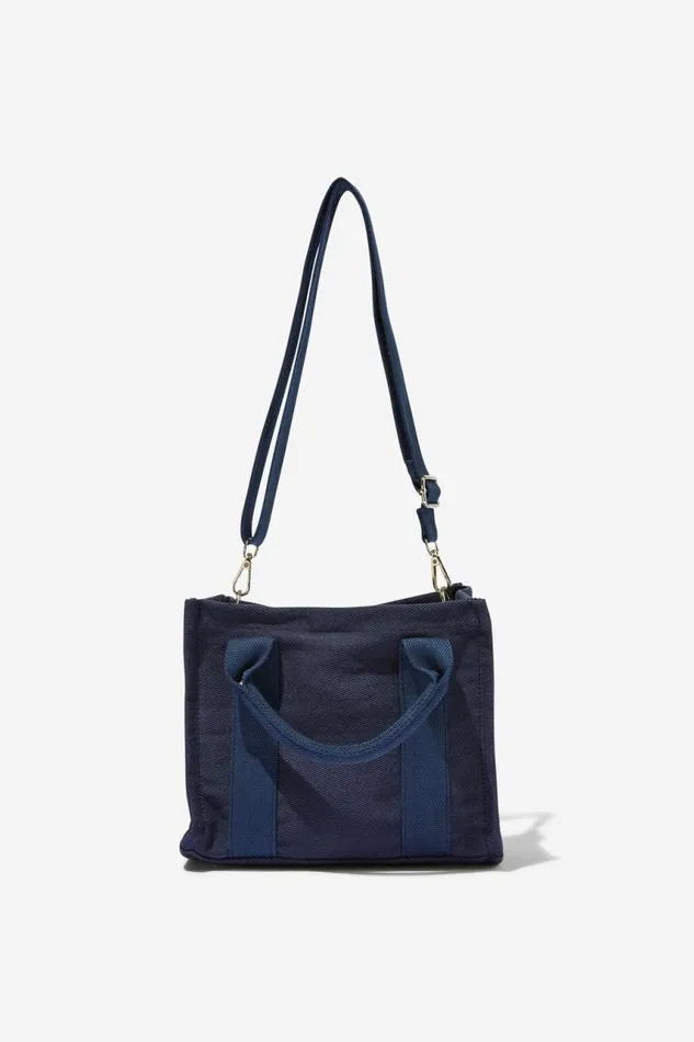 Cotton On BagsandBagCharms The Midi Stand By Tote Navy 8211 Women