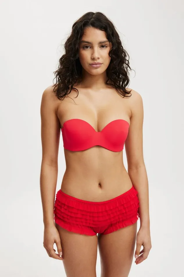 Cotton On Bras Everyday Strapless Lightly Lined TShirt Bra Cherry Pie 8211 Women