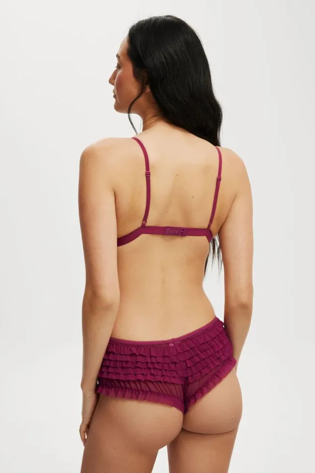 Cotton On Bras Rara Ruffle Triangle Bralette Boysenberry 8211 Women