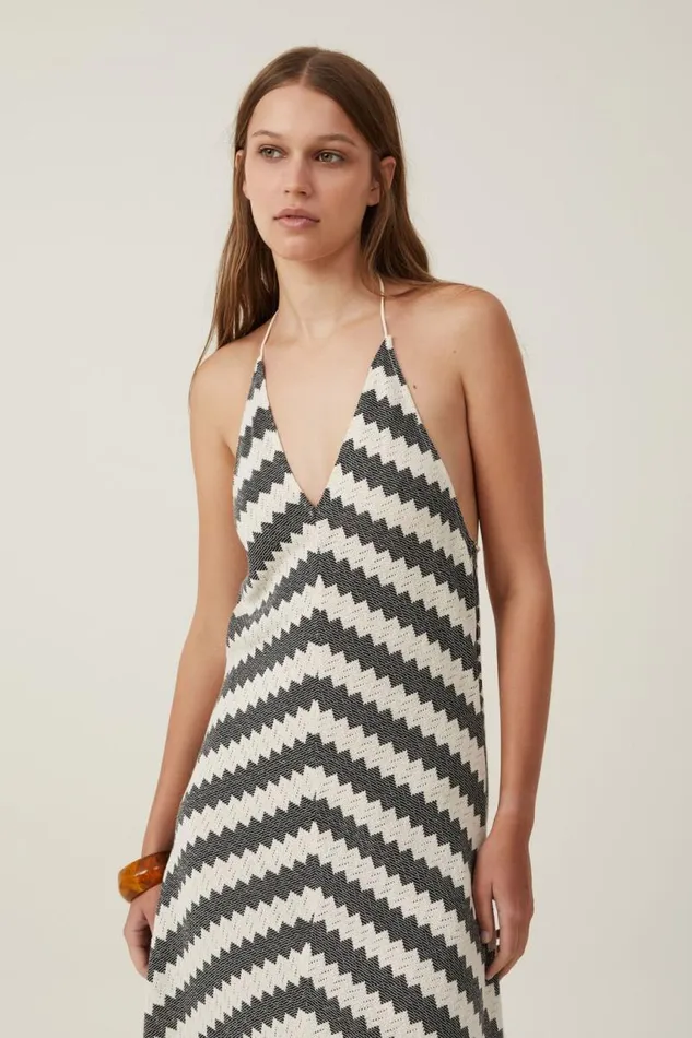 Cotton On Dresses Crochet Halter Maxi Dress Chevron 8211 Women