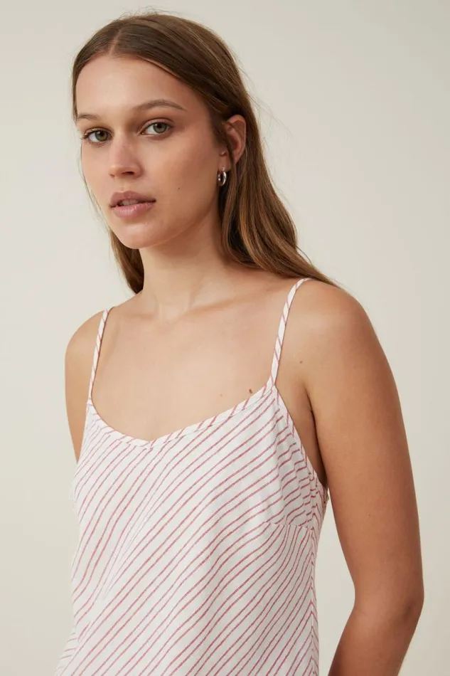 Cotton On Dresses Haven V Neck Mini Dress Jacqui Stripe Red Vertical 8211 Women