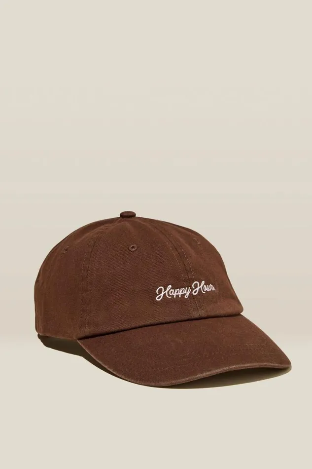 Cotton On Hats and Beanies Dad Hat Chocolatehappy Hour 8211 Men