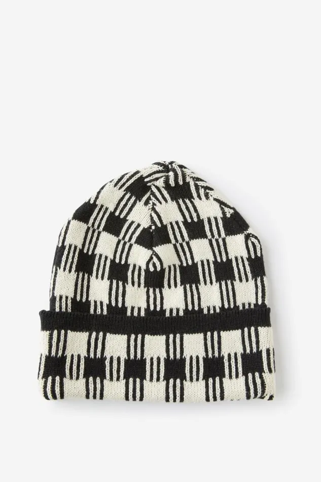 Cotton On Hats and Beanies Tall Beanie Blackwhite Pattern 8211 Men