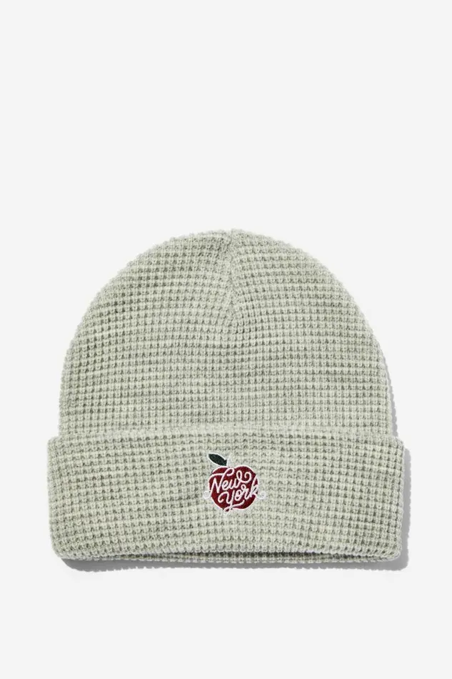 Cotton On Hats and Beanies Waffle Beanie Grey Marlenew York 8211 Men