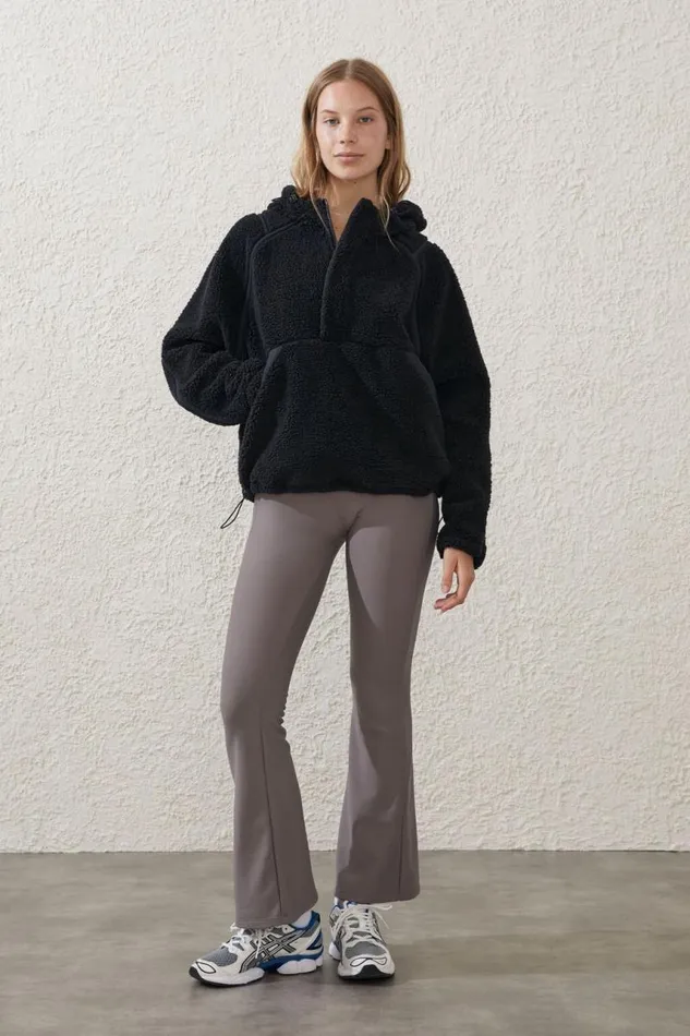 Cotton On Jackets Active Sherpa Hoodie Black 8211 Women