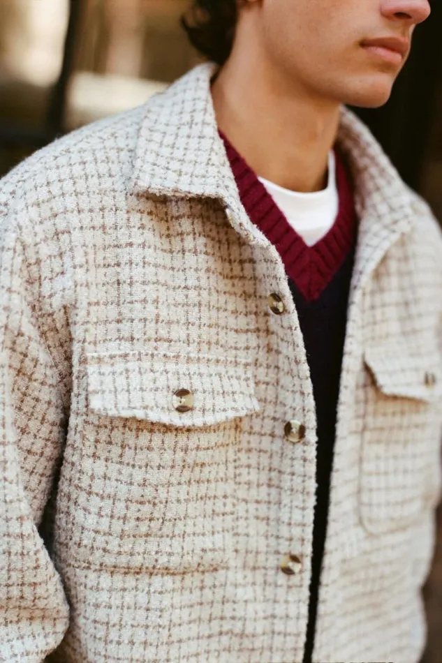Cotton On Jackets Beckley Overshirt Natural Grid 8211 Men Cotton On Jackets Beckley Overshirt Natural Grid 8211 Men
