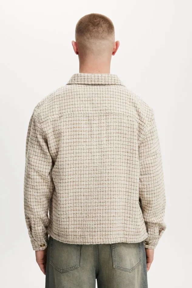 Cotton On Jackets Beckley Overshirt Natural Grid 8211 Men Cotton On Jackets Beckley Overshirt Natural Grid 8211 Men