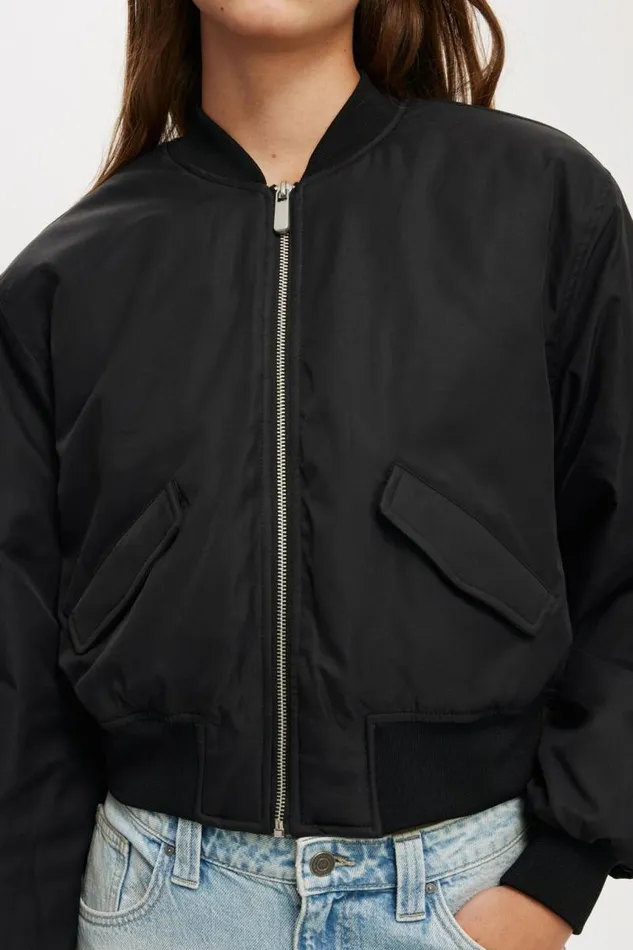 Cotton On Jackets Brandi Bomber Jacket Black 8211 Women