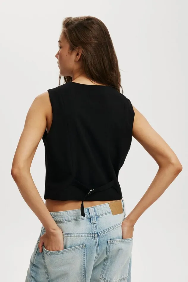 Cotton On Jackets Luis Suiting Vest Black 8211 Women