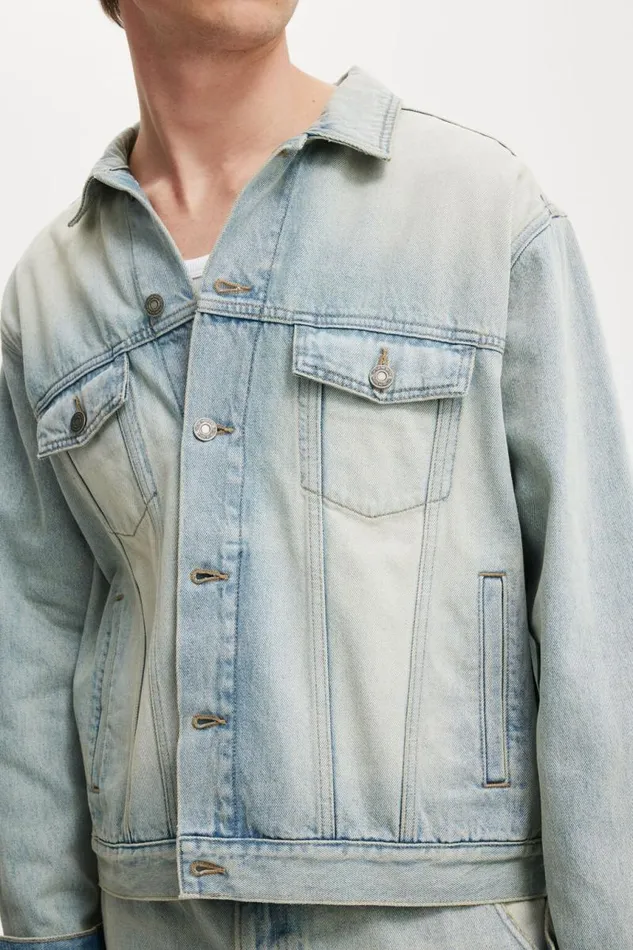 Cotton On Jackets Oversized Trucker Jacket Halen Blue 8211 Men Cotton On Jackets Oversized Trucker Jacket Halen Blue 8211 Men
