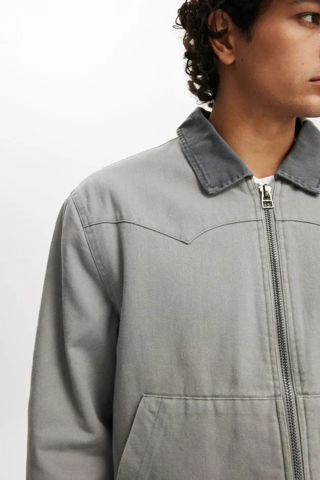 Cotton On Jackets Relaxed Carpenter Jacket Grey 8211 Men Cotton On Jackets Relaxed Carpenter Jacket Grey 8211 Men