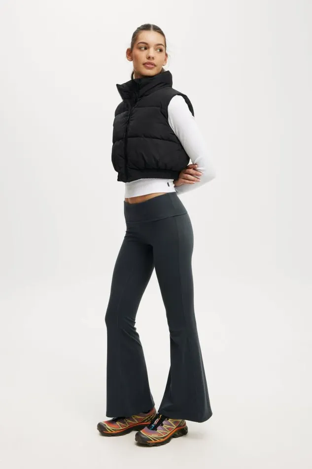 Cotton On Jackets The Mother Puffer Crop Vest Black 8211 Women