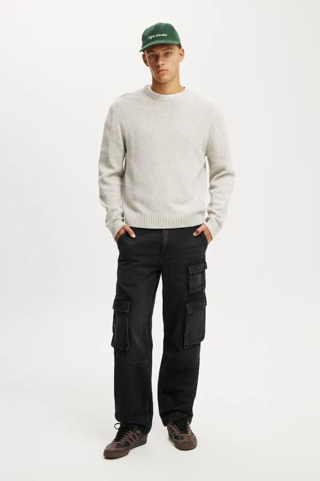 Cotton On Jeans Baggy Jean Cargo Faded Black 8211 Men