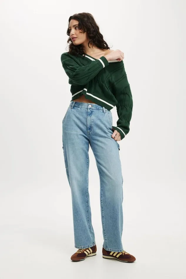 Cotton On Jeans Loose Straight Jean Bells Bluecarpenter 8211 Women