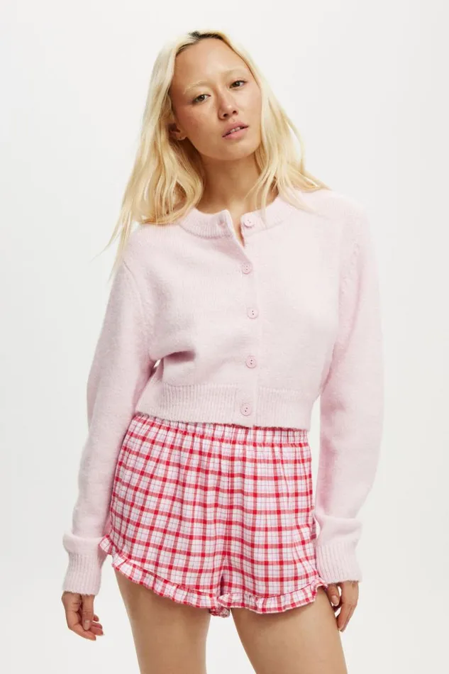 Cotton On Pajamas Cropped Knit Cardigan Marshmallow 8211 Women