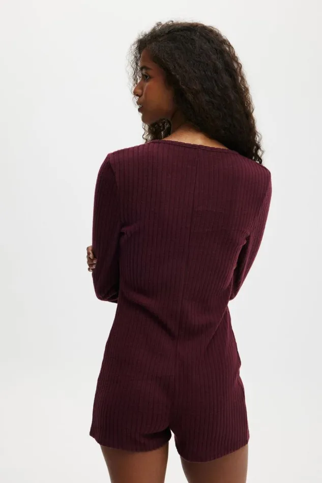 Cotton On Pajamas Super Soft Ribbed Romper Dark Oak 8211 Women Cotton On Pajamas Super Soft Ribbed Romper Dark Oak 8211 Women