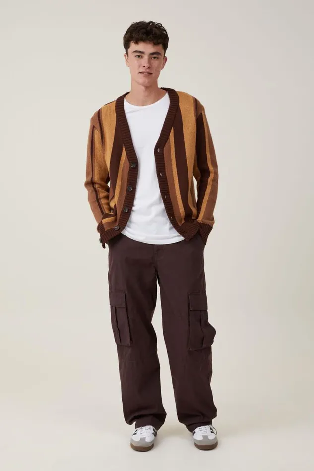 Cotton On Pants Baggy Cargo Pant Dark Chocolate Ripstop 8211 Men