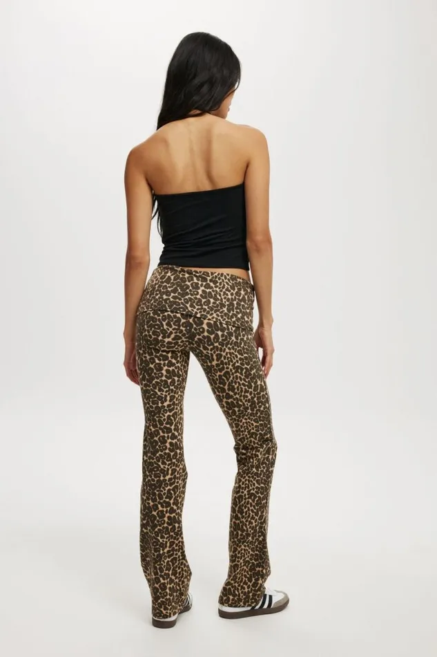 Cotton On Pants Bella Bootleg Pant Leopard 8211 Women