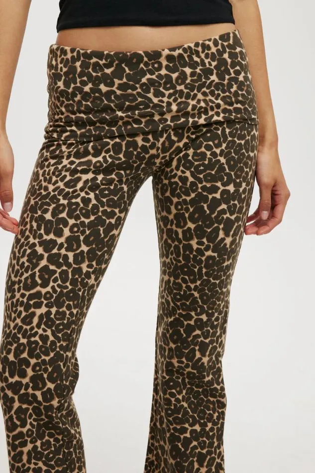 Cotton On Pants Bella Bootleg Pant Leopard 8211 Women