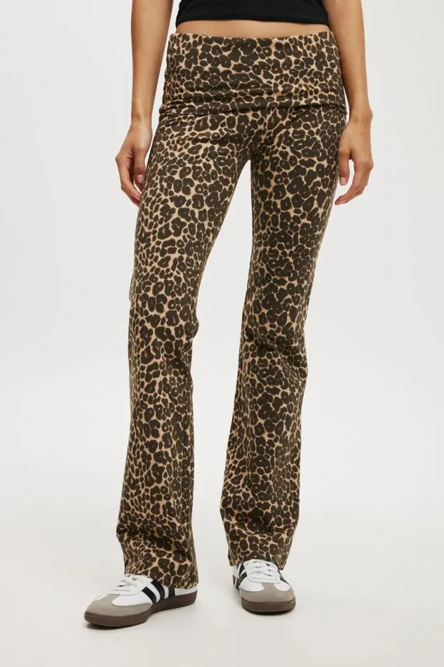 Cotton On Pants Bella Bootleg Pant Leopard 8211 Women