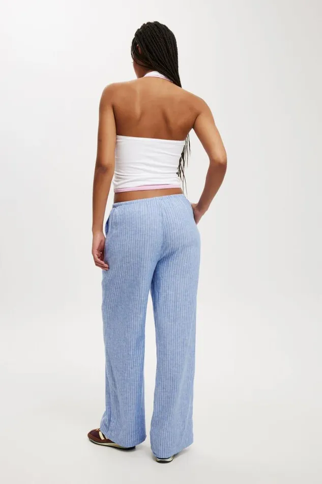 Cotton On Pants Haven Wide Leg Pant Asher Stripe Blue 8211 Women