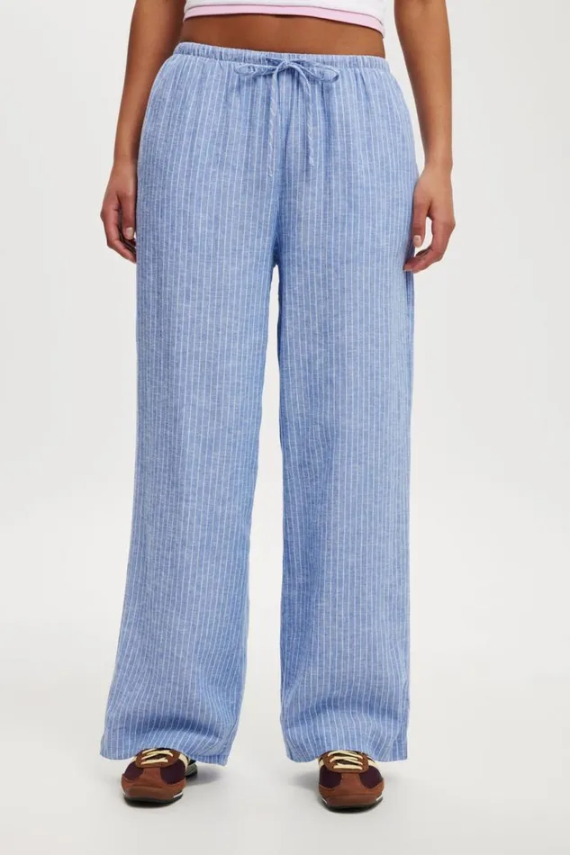 Cotton On Pants Haven Wide Leg Pant Asher Stripe Blue 8211 Women