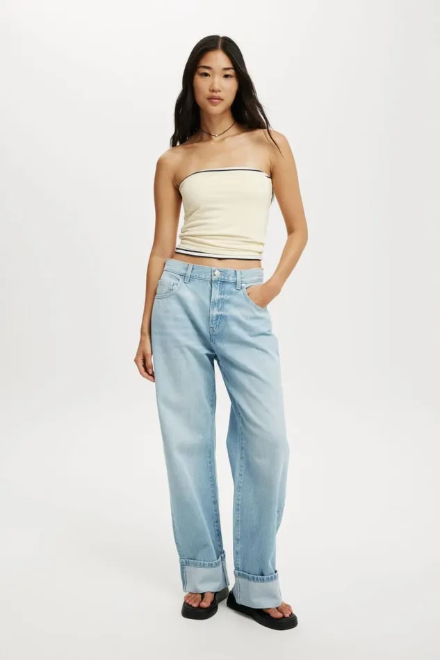 Cotton On Pants Loose Cuff Jean Air Blue 8211 Women