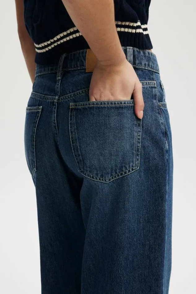 Cotton On Pants Relaxed Wide Jean Deepwater Bluehem 8211 Women Cotton On Pants Relaxed Wide Jean Deepwater Bluehem 8211 Women