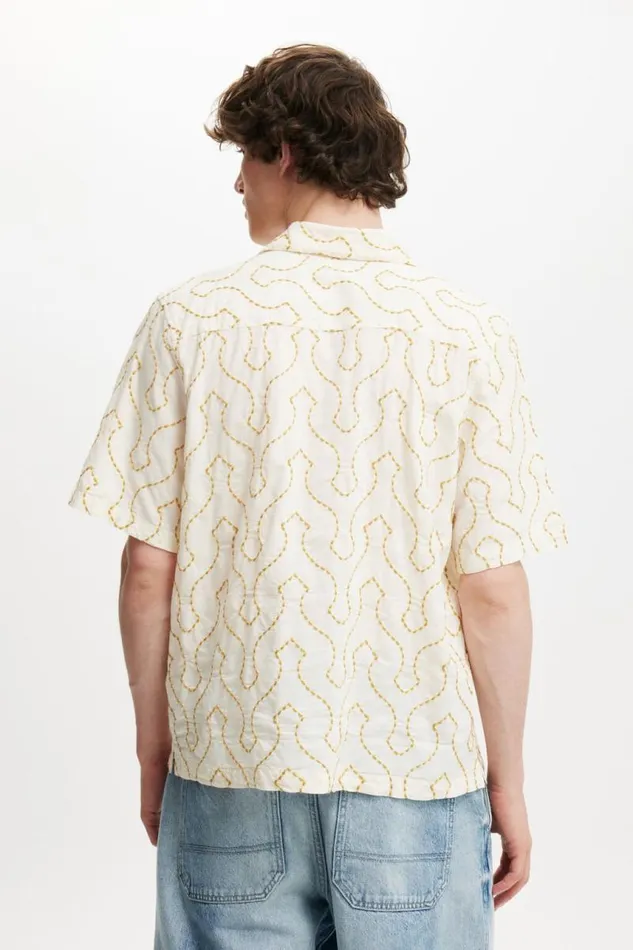 Cotton On Shirts and Polos Cabana Short Sleeve Shirt Tech Art 8211 Men Cotton On Shirts and Polos Cabana Short Sleeve Shirt Tech Art 8211 Men