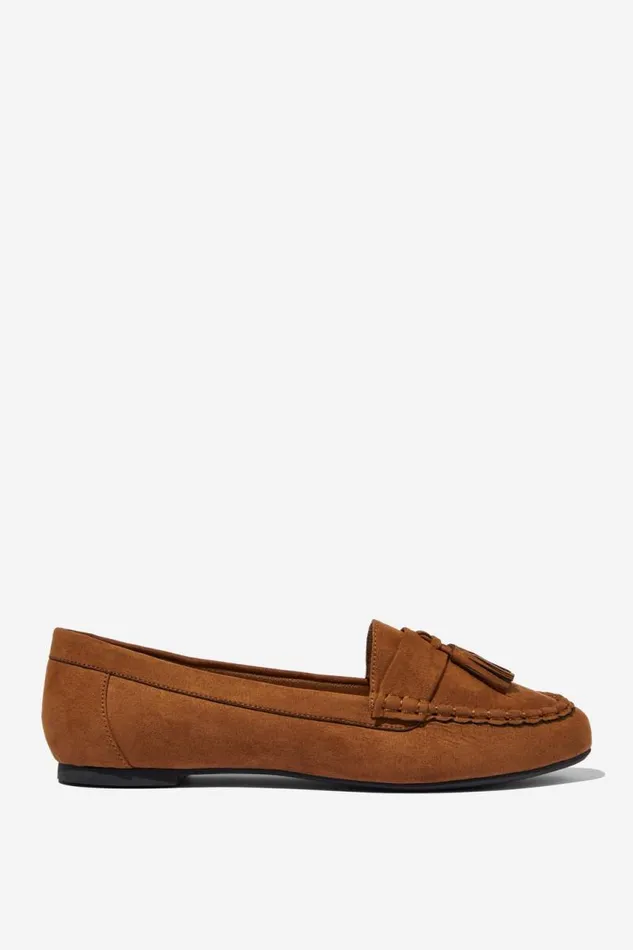 Cotton On ShoesandSlippers Matilda Moccasin Tan Micro 8211 Women