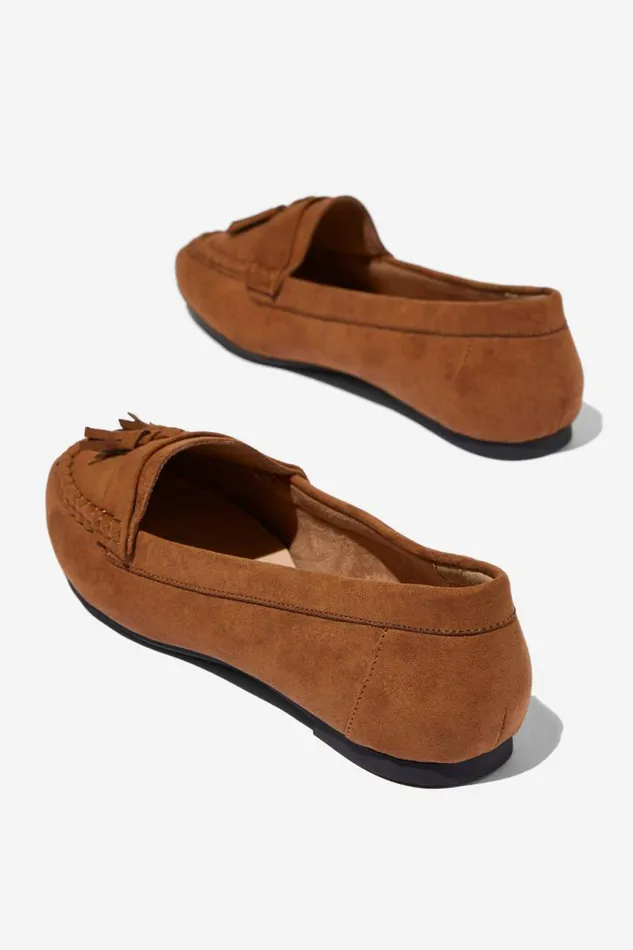 Cotton On ShoesandSlippers Matilda Moccasin Tan Micro 8211 Women