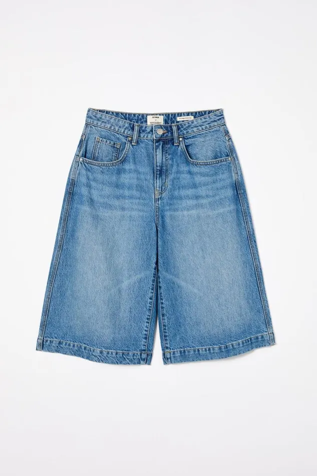 Cotton On Shorts 90 S Baggy Denim Jort Azure Blue 8211 Women
