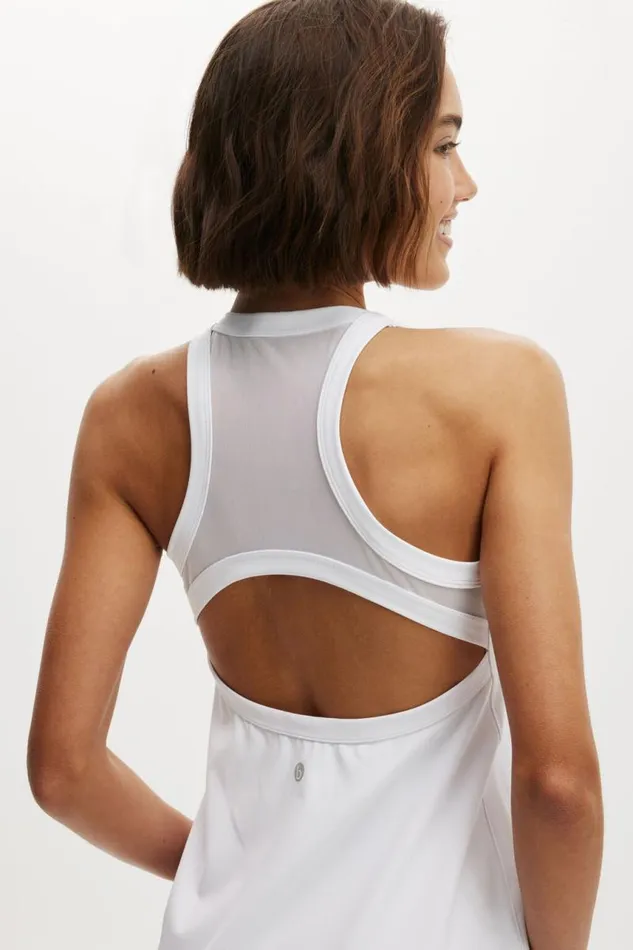Cotton On ShortsandSkirts Active Mesh Back Dress White 8211 Women