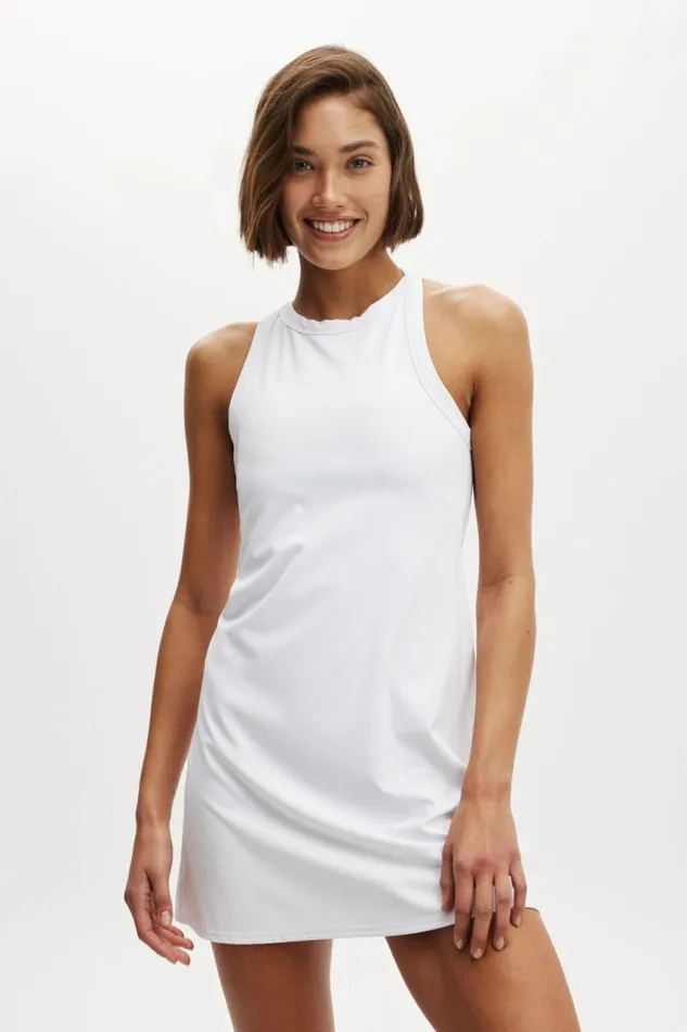 Cotton On ShortsandSkirts Active Mesh Back Dress White 8211 Women