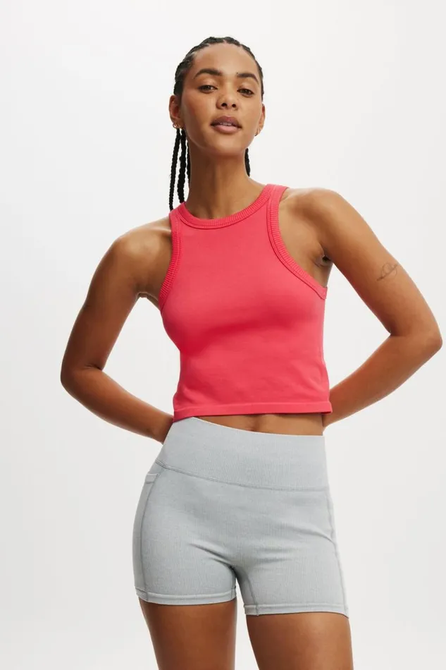 Cotton On ShortsandSkirts Seamless Pocket Shortie Short Light Grey Marle 8211 Women