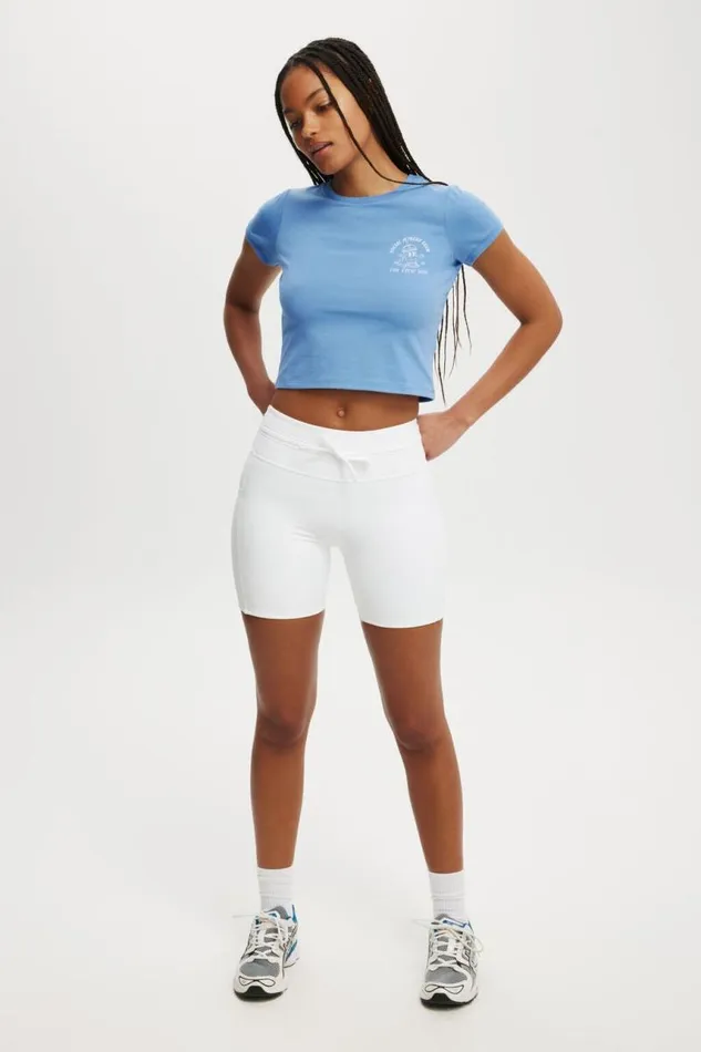 Cotton On ShortsandSkirts Ultimate Run Rib Bike Short White 8211 Women