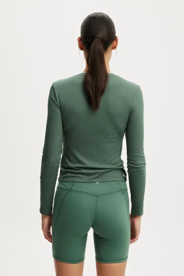 Cotton On ShortsandSkirts Ultra Soft Side Pocket Bike Short Emerald Forest 8211 Women