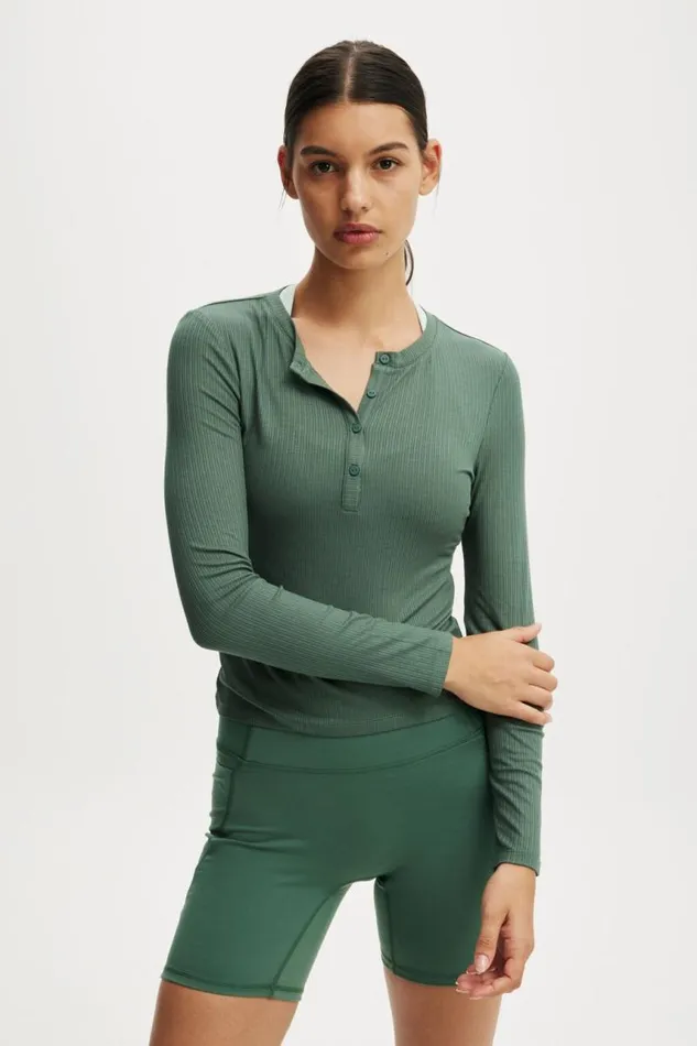 Cotton On ShortsandSkirts Ultra Soft Side Pocket Bike Short Emerald Forest 8211 Women