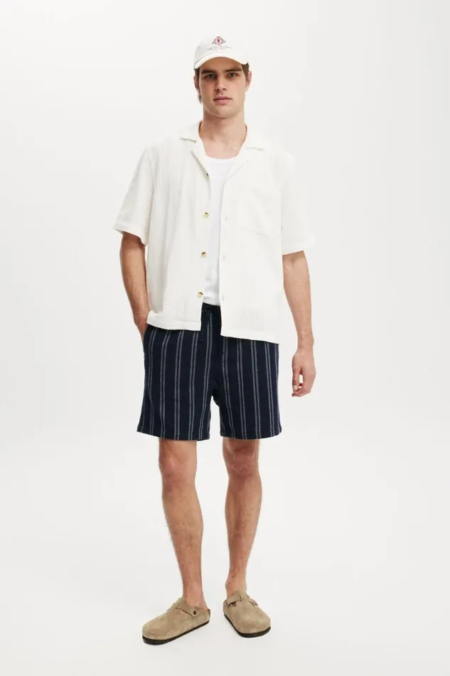 Cotton On Shorts Easy Short Dark Blue Easy Stripe 8211 Men