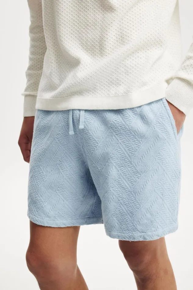 Cotton On Shorts Elevated Easy Short Blue Herringbone 8211 Men Cotton On Shorts Elevated Easy Short Blue Herringbone 8211 Men