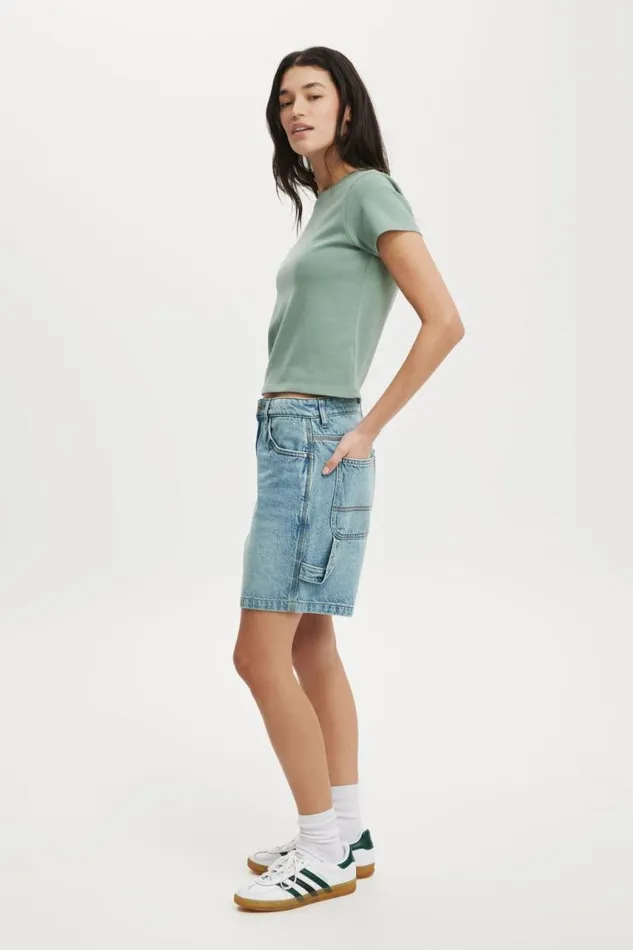 Cotton On Shorts Relaxed Denim Short Lake Bluecarpenter 8211 Women