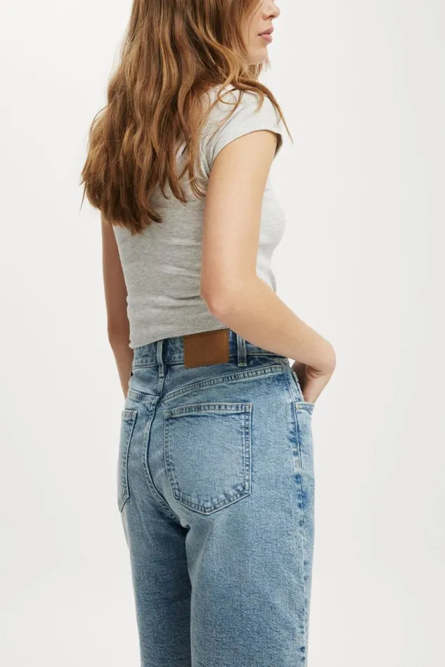 Cotton On Shorts Stretch Denim Bermuda Short Bells Blue 8211 Women