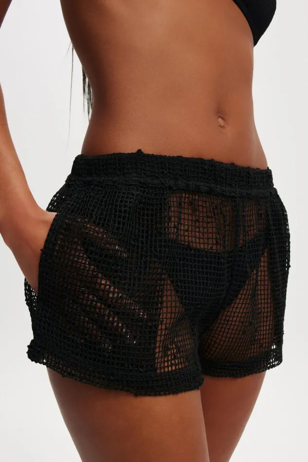 Cotton On Shorts The Essential Beach Short Blackopen Mesh 8211 Women